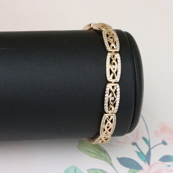 "Elegant Rose Gold Bracelet with Crystal Accents, XPBL0911 - Picture 12 of 12